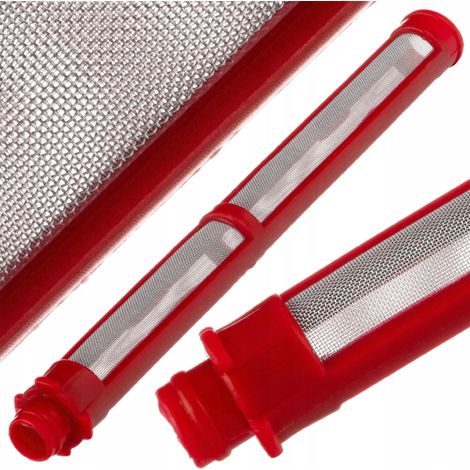 Filtro a dito Rosfix da 200 mesh, rosso, per spruzzatore di vernice Graco FTX XTR Contractor. (1/5)