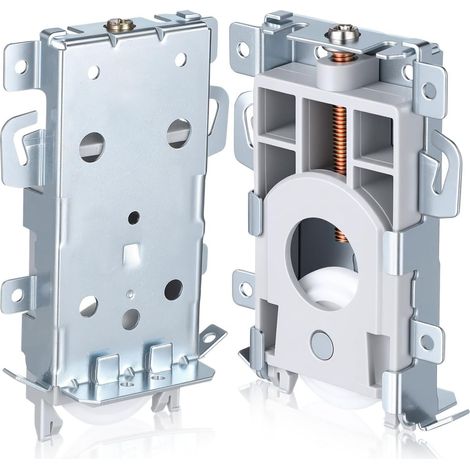 Ensemble de 2 Roulettes Roulettes en Acier Inoxydable pour Porte Coulissante Poulies de Bas de Porte Silencieuses Kit de Galets Vitrée Usage Intérieur la Cuisine Salle de Bain (1/5)