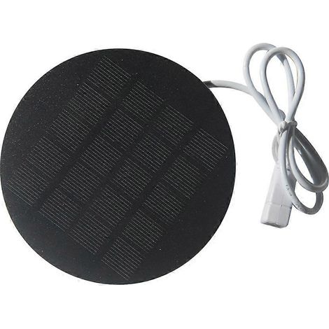 Mini panneau solaire rond 1,2 W 5 V 110 mm avec port USB pour chargeur de téléphone portable extérieur (1/5)
