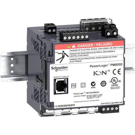 Centrale de mesure sans écran afficheur (volt/frequence/intensité/puissance) modulaire PowerLogic PM SCHNEIDER METSEPM8243 (1/3)