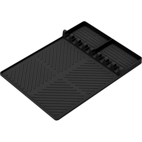 Griddle Mat - 40.5 x 29.5 cm - Pour Plan de Travail Cuisine et Cuisinière Extérieure - Protection Anti-Goutte et Organisation Ustensiles - 1 Pièce (1/2)