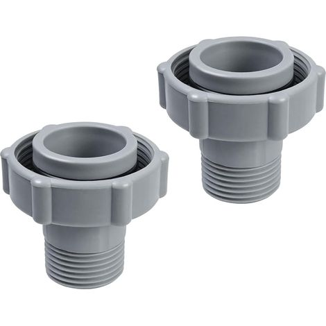 Raccordi per tubo da piscina da 1,5" Adattatore universale per tubo di scarico da 1,5" (3,9 cm) per tubi da giardino di fondo, confezione da 2 (1/5)
