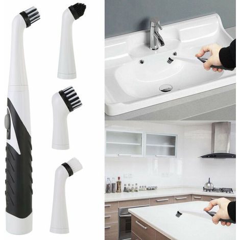 Nettoyeur ultrasonique sans fil – Brosse électrique pour sols et surfaces – Noir (1/5)