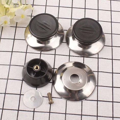 4 pièces Bouton de Couvercle, poignée couvercle poele, Bouton Couvercle Casserole Housses, Poignée Couvercle Casserole Convient aux Bouilloires Poêles Couvercles D'ustensiles de Cuisi (1/3)