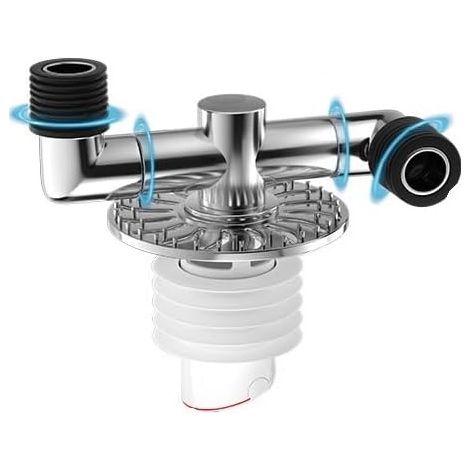Drain de Sol Minimaliste Moderne - Pratique et Fonctionnel for Les éviers de Cuisine et Les salles de Bains(Horizontal Dual Pass-Upgrade) (1/5)