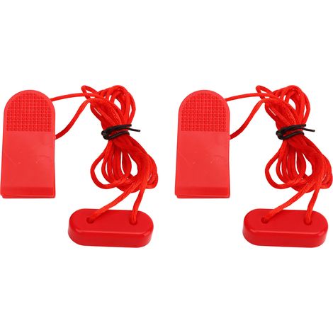 2 pièces Clé de Sécurité Universelle pour Tapis de Course, Aimant de Verrouillage de Remplacement Rouge