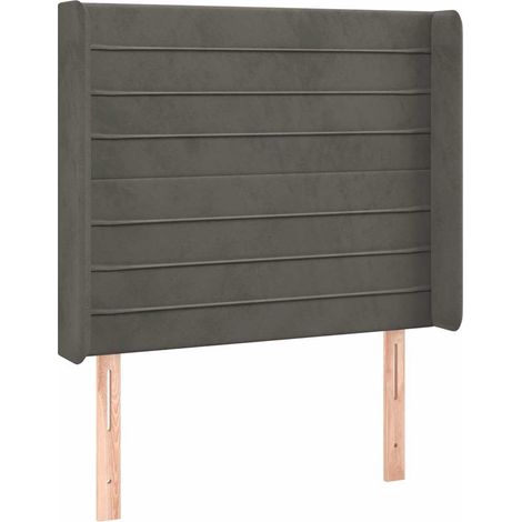 Maison Exclusive - Cabecero con orejas de terciopelo gris oscuro (1/5)