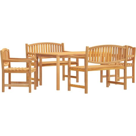 Maison Exclusive - Set da Pranzo per Giardino 5 pz in Legno Massello di Teak