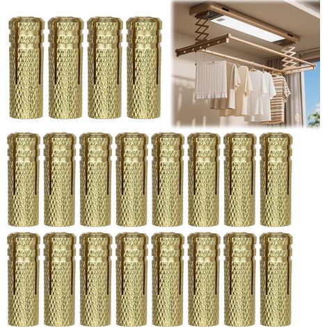20 Chevilles, Laiton, M8, Ø10 mm x 28 mm, Expansion, Béton, Maçonnerie (1/5)
