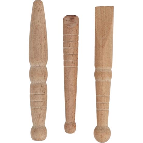 3 bâtons de massage en bois pour pieds - Set anti-douleur et relaxation musculaire (1/5)