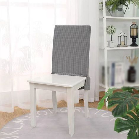 Housse De Dossier De Chaise - Hauteur 50 Cm Largeur 40 Cm - Molleton Polaire - Pour Salle À Manger Hôtel Restaurant - 1 Pièce (1/5)