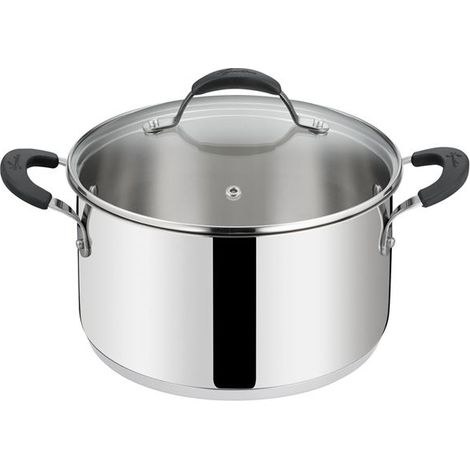 faitout 26 cm + couvercle - tempra inox - lagostina