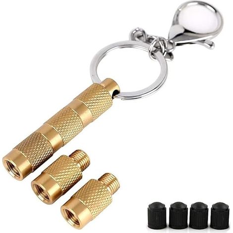 Reifendeflator, 4-in-1-Massivmessing, einfache Lagerung und Verwendung des Reifenluftentlüftungswerkzeugs, Reifendruckdeflator für Offroad-Fahrzeuge