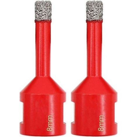 2-teiliges 8-mm-Diamantbohrset mit M14-Gewinde zum Trockenbohren in Porzellan, Fliesen, Granit und Marmor (1/4)