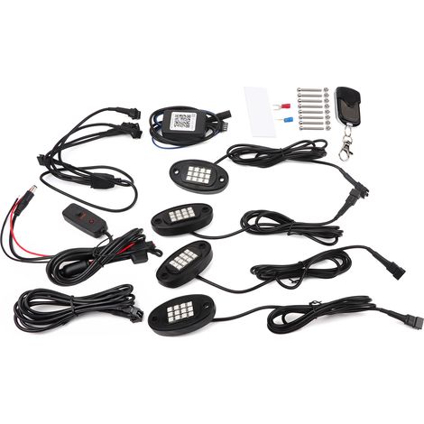 Kit d'éclairage LED 4 projecteurs pour camion UTV ATV avec variateur (1/5)