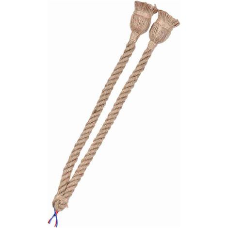 Corde Vintage Rétro Corde Chanvre Suspension Lampe E27 Base Lampe Cordon Rétro Style Loft Lustre (Sans Ampoule) Décor pour DIY Maison Chambre Restaurant Café Bar Style (Double Heads) (1/5)