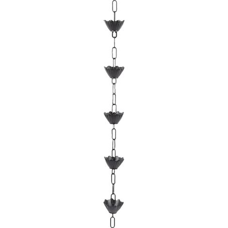 Chaîne de pluie 37,4 pouces en alliage d'aluminium, attrape-fleurs pour bec verseur, décoration de Patio (1/5)