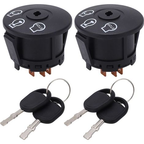 Interrupteur de Contact avec 4 Clés 725 0 4228 Anti-Rouille pour Tracteur Tondeuse Cub Cadet RZT50 RZT54 (1/5)
