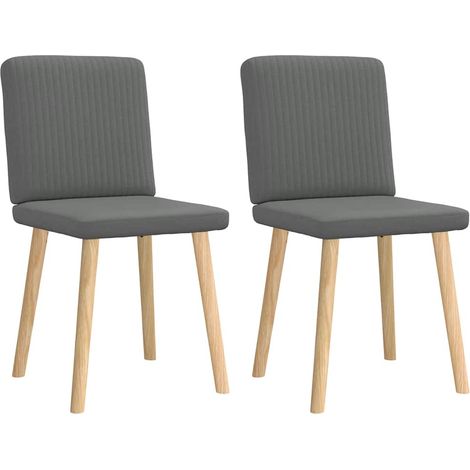 Lot de 2 Chaises à manger,Chaise de cuisine gris foncé tissu CFW15849 (1/5)