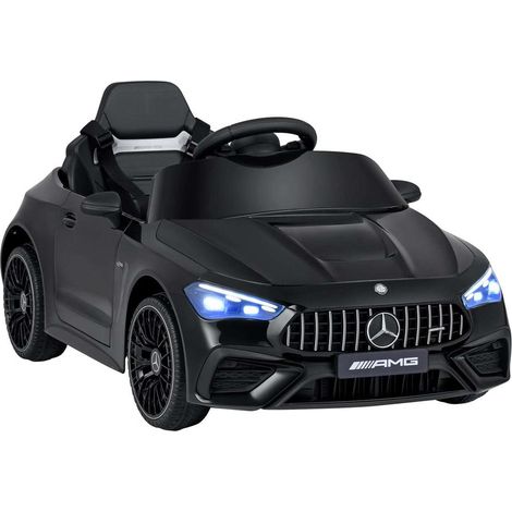 Dès 3 ans, voiture électrique enfant Mercedes-AMG 12V pour jardin et maison, phares LED, télécommande parentale (1/2)