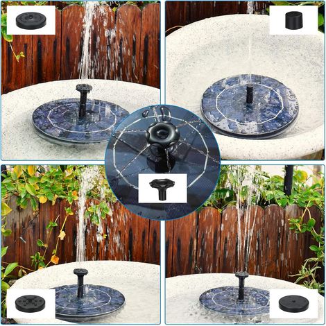 Fontaine solaire d'extérieur avec pompe solaire 2,5 W et batterie intégrée (1/5)