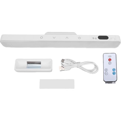 Barre lumineuse magnétique LED pour soins des yeux, rechargeable, rotative, pour placard, miroir, armoire, bureau, dortoir, lampe de travail de lecture avec affichage du niveau de batterie (1/5)