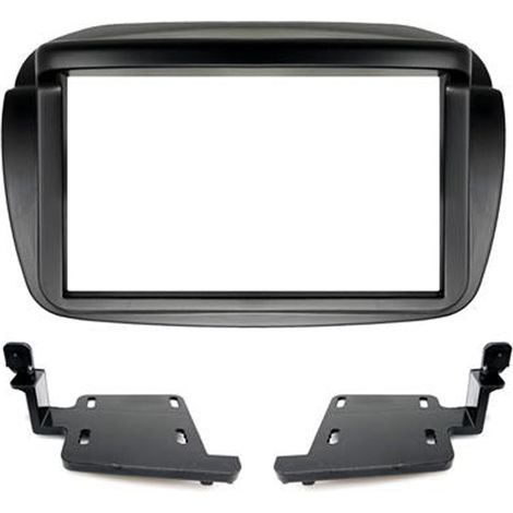 KIT MASCHERINA MONTAGGIO AUTORADIO AFTERMARKET 2DIN COMPATIBILE PER FIAT DOBLO' 2009-2015 NERA (1/2)