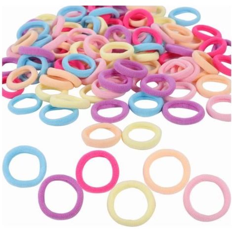 100 Pcs Elastique Cheveux Enfant Fille, Mini Chouchou Cheveux Bébé Élastiques Mini Chouchous Coloré pour Enfants Bébé Filles