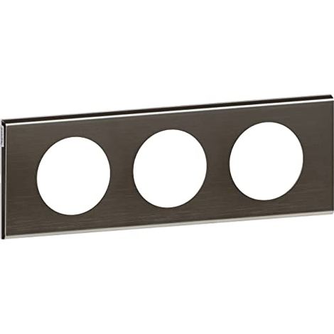 Legrand Céliane placca finitura 3 posti nickel nero (1/2)