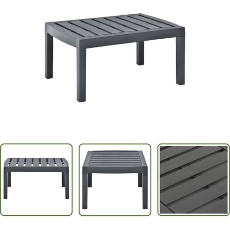 Gartentisch Anthrazit -  Gartentisch Anthrazit 78x55x38 cm Kunststoff (1/5)