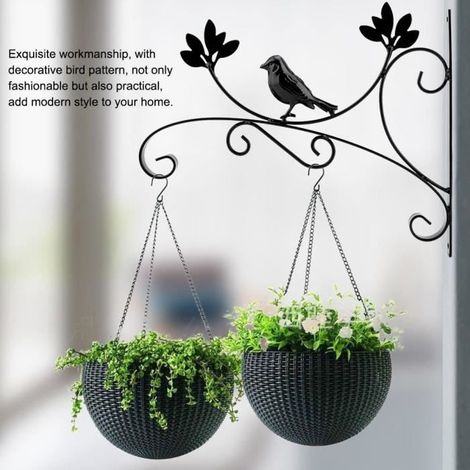 Crochet de fleur Support de suspension de plante de fer crochetpour la décoration de jardin (1/4)