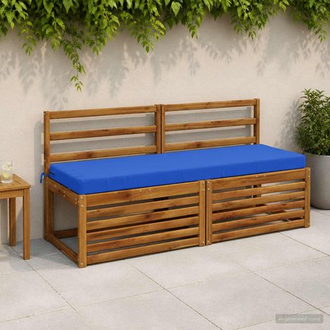 vidaXL Coussin de banc SOEST 100 % polyester Bleu royal (1/5)