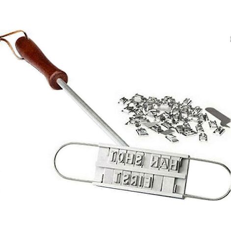 Tampon à barbecue imprimé avec manche en bois, outil pour griller la viande, les steaks et le brandy.-AquaForge