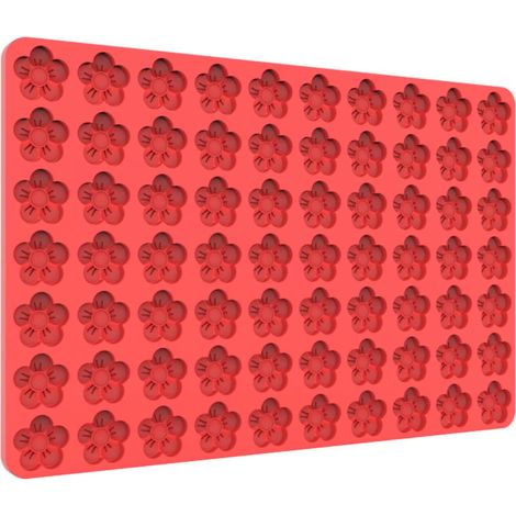 Petits moules à bonbons floraux en silicone pour chocolat, bonbons gélifiés, fondant, menthe avec racloir (fleur) (1/5)