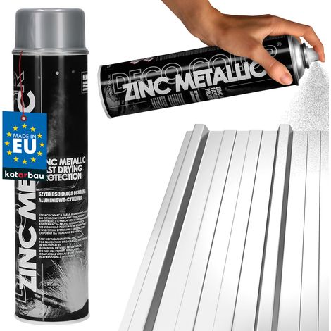 Vernice spray allo zinco metallizzato KOTARBAU®, preparazione in alluminio-zinco ad asciugatura rapida per superfici zincate, 600 ml (1/5)