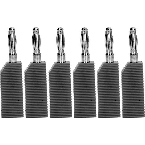Fiche banane 4mm sans soudure, corps en cuivre massif intégré, forme lanterne, qualité premium, lot de 10, noir, J.100304mm. (1/5)