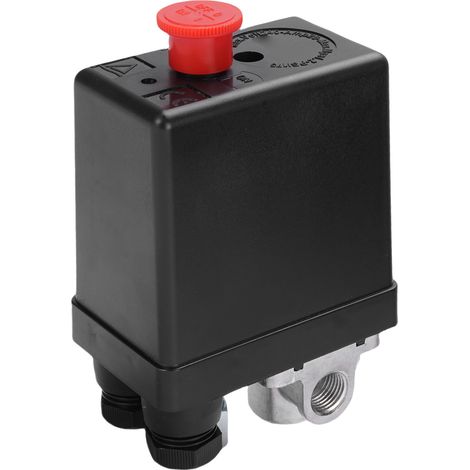 Pressostato per compressore d'aria 90-120 PSI, 4 porte, 240 V, 20 A, valvola di controllo.