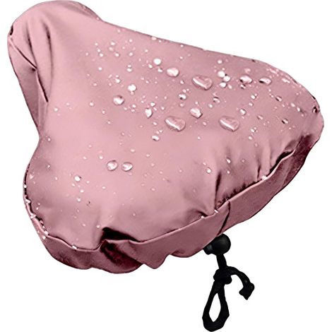 1 Pièce Housse Selle Velo 27 x 24cm, Imperméable, Protege Couvre Selle Velo, Housse de Pluie (Rose) (1/5)