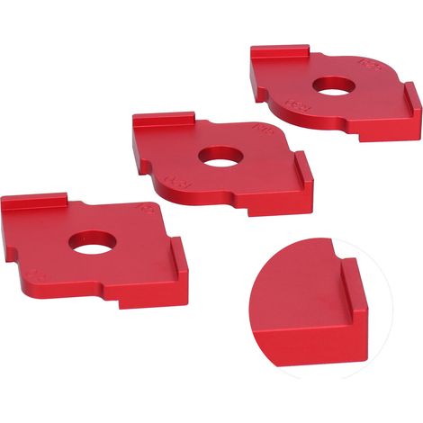Gabarit d'angle arrondi en alliage pour le travail du bois (lot de 3), outil de menuiserie. (1/5)