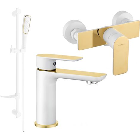 Mexen Alfa DF49 Brausegarnitur, Weiß/Gold - 745704DF49-25 (1/4)