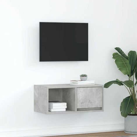 TV-Schrank Betongrau 60x31x25,5 cm Holzwerkstoff