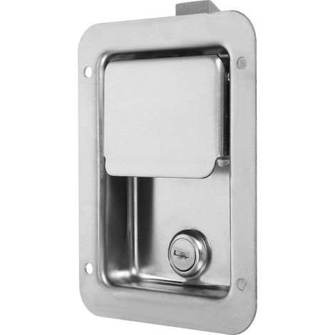 Cadenas en acier inoxydable pour boîte à outils avec 2 clés. Cadenas à palette pour poignée de camping-car, idéal pour un rangement sécurisé dans les remorques et les camions. (1/5)