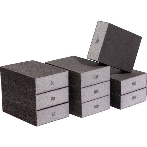 Quadrios 2111T002 Kit spugna abrasiva 9 pezzi (grana 60, 100, 180) 9 pz.