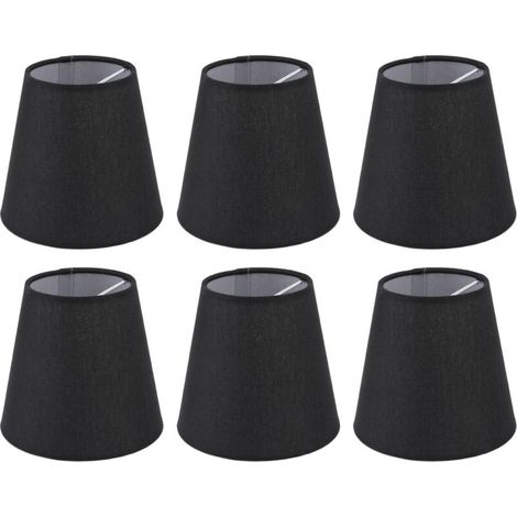 moderne, minimalistische Lampenschirme aus schwarzem Stoff, schlichte Wohndekoration für kleine E14-Glühbirnen