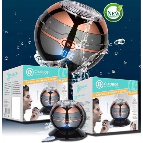 TRADE SHOP - Rasoio Tagliacapelli Elettrico Ricaricabile A Sfera Sferico Uomo Barba Tx-8408 - (1/4)