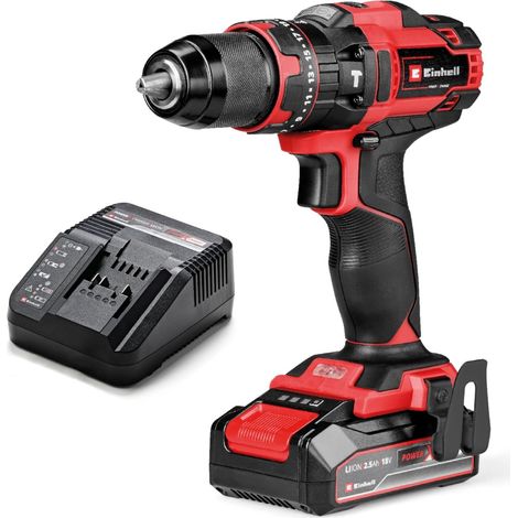 Einhell TE-CD 18/44 Li-i (1x2,5Ah) Power X-Change 2 rapporti-Trapano avvitatore a percussione a batteria incl. batteria