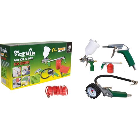 Kit Aerográfico para compresor 5 pzas. CEVIK CA-CK3300 (1/4)