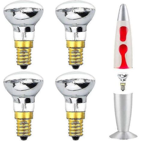 Ampoule pour lampe à lave 25 W E14 R39 Blanc chaud, réflecteur, spot (lot de 4)