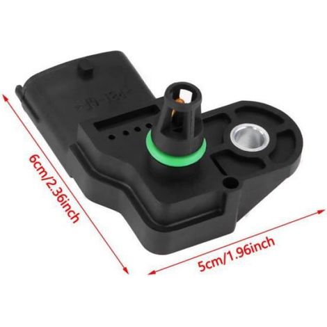 1 Capteur de pression d'admission,ABS,Turbo Collecteur,Noir,Opel Fiat Zafira Bosch (1/4)