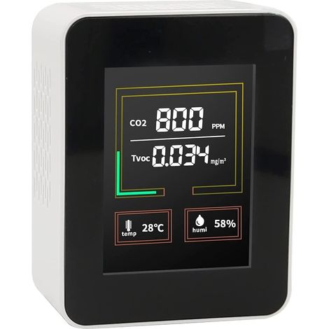 Détecteur de xyde de carbone, capteur portable d'humidité et de température de l'air, utilisé dans les maisons, les usines et en intérieur.
